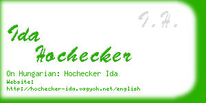 ida hochecker business card